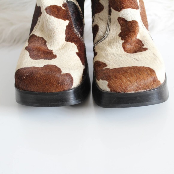 Steve Madden Brown and Cream Ankle Boots - Picture 5 of 13